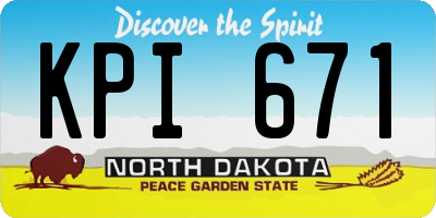 ND license plate KPI671