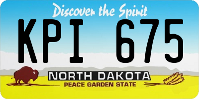 ND license plate KPI675