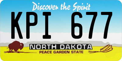 ND license plate KPI677
