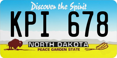 ND license plate KPI678