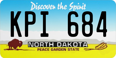 ND license plate KPI684