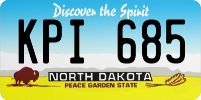 ND license plate KPI685