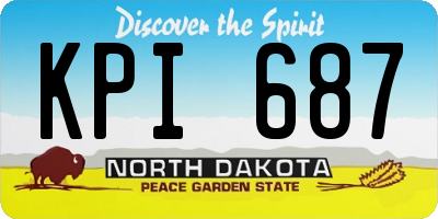 ND license plate KPI687