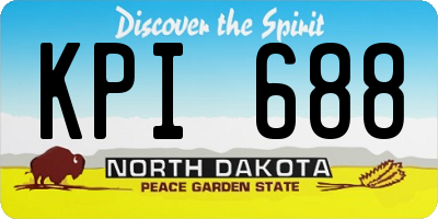 ND license plate KPI688