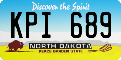 ND license plate KPI689