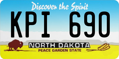 ND license plate KPI690