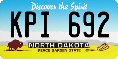 ND license plate KPI692