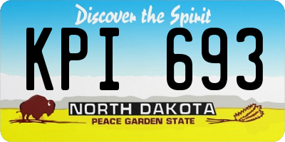 ND license plate KPI693