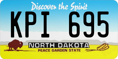 ND license plate KPI695