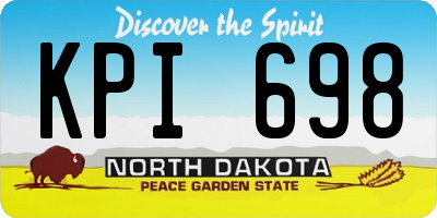 ND license plate KPI698