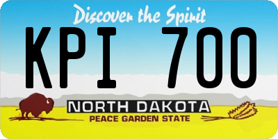 ND license plate KPI700