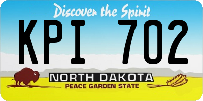 ND license plate KPI702