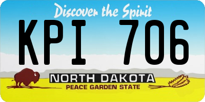 ND license plate KPI706