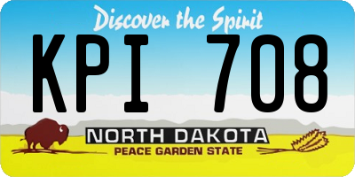 ND license plate KPI708