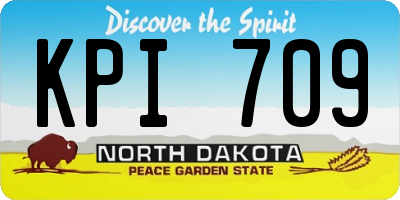 ND license plate KPI709