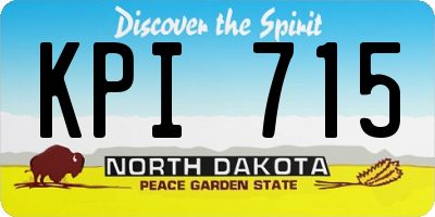 ND license plate KPI715