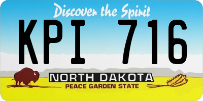 ND license plate KPI716
