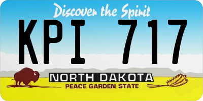 ND license plate KPI717