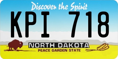 ND license plate KPI718