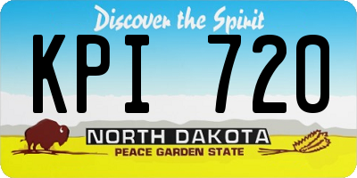 ND license plate KPI720