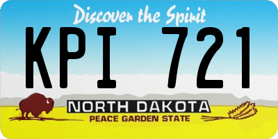 ND license plate KPI721
