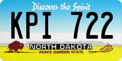 ND license plate KPI722