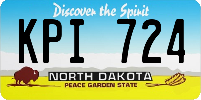 ND license plate KPI724