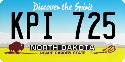 ND license plate KPI725