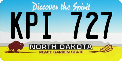 ND license plate KPI727
