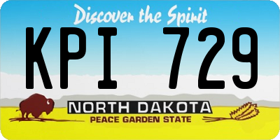 ND license plate KPI729