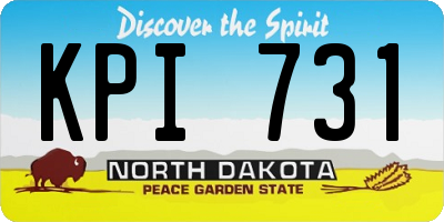 ND license plate KPI731