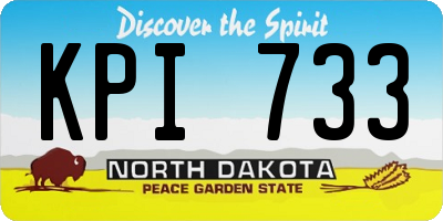 ND license plate KPI733