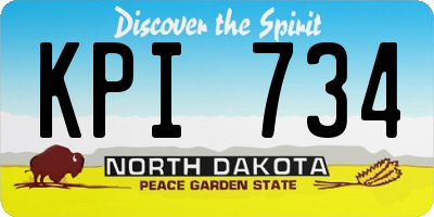 ND license plate KPI734