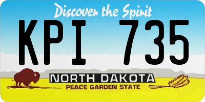 ND license plate KPI735