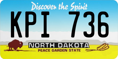 ND license plate KPI736