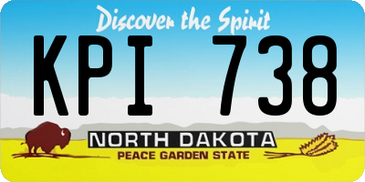 ND license plate KPI738