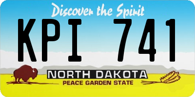 ND license plate KPI741