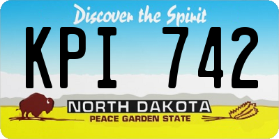 ND license plate KPI742