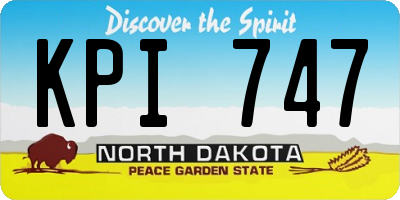 ND license plate KPI747