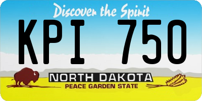 ND license plate KPI750