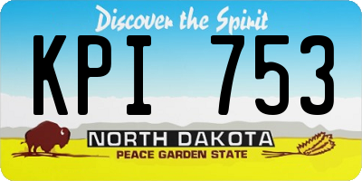 ND license plate KPI753