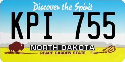 ND license plate KPI755