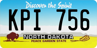 ND license plate KPI756