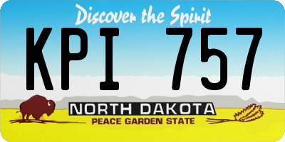 ND license plate KPI757
