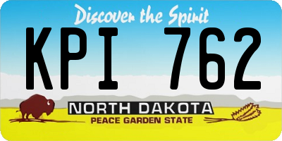 ND license plate KPI762