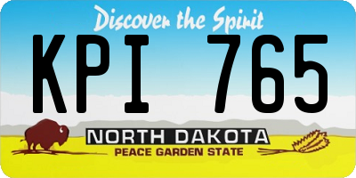 ND license plate KPI765