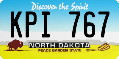 ND license plate KPI767