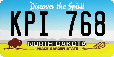 ND license plate KPI768