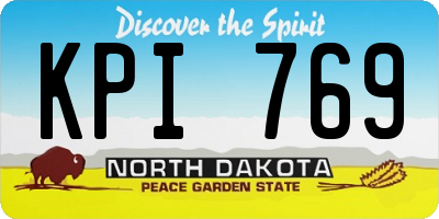 ND license plate KPI769