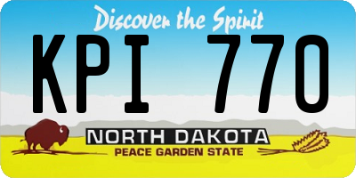 ND license plate KPI770